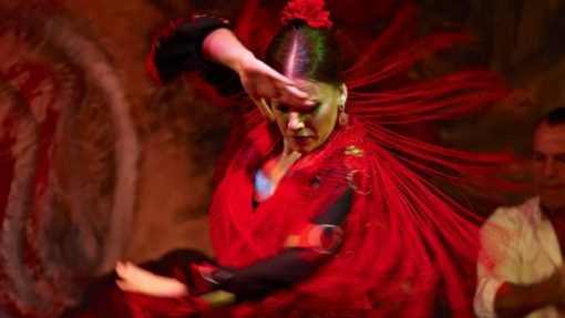 Woman dancing flamenco seville