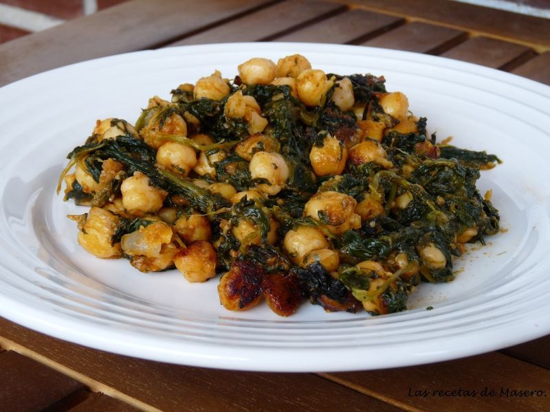 Garbanzos Con Espinacas (chickpeas with spinach) is a delicious vegetarian option