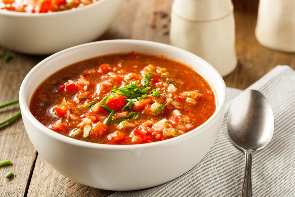 Gazpacho is traditional Spanish cuisine