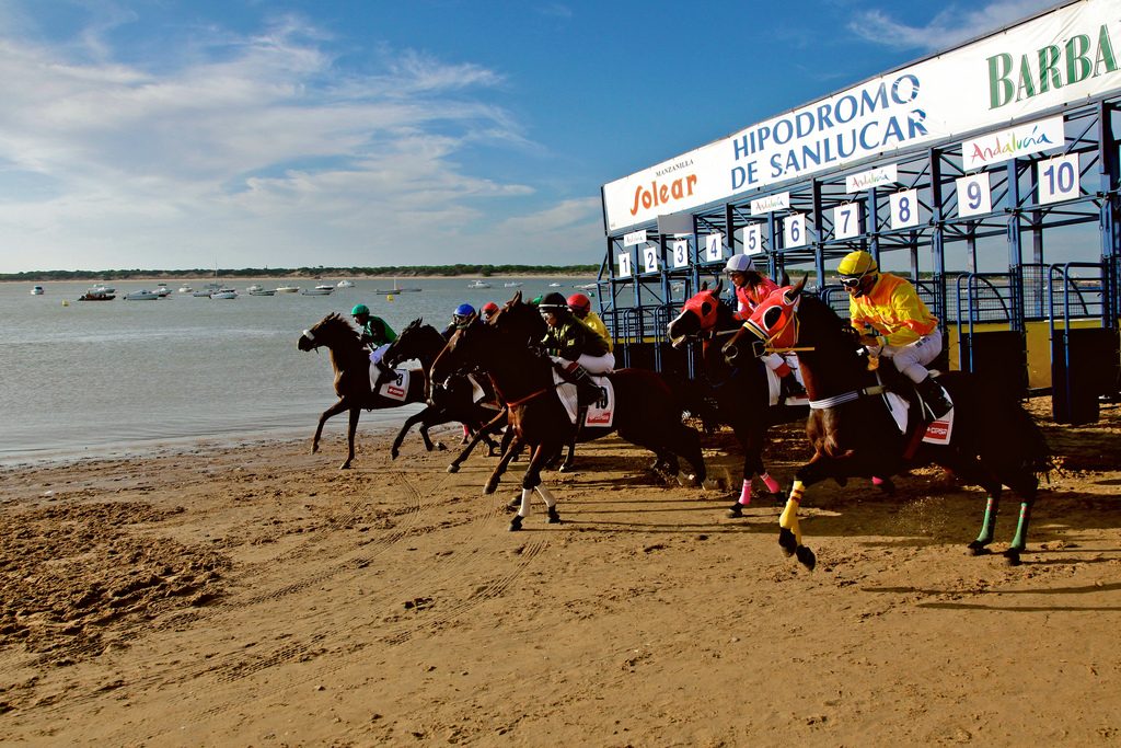 Sanlucar de Barrameda horse race on the beach of the Guadalquivir delta/Sanlucar de Barrameda