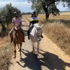 Horse riding family out door activity in Granada