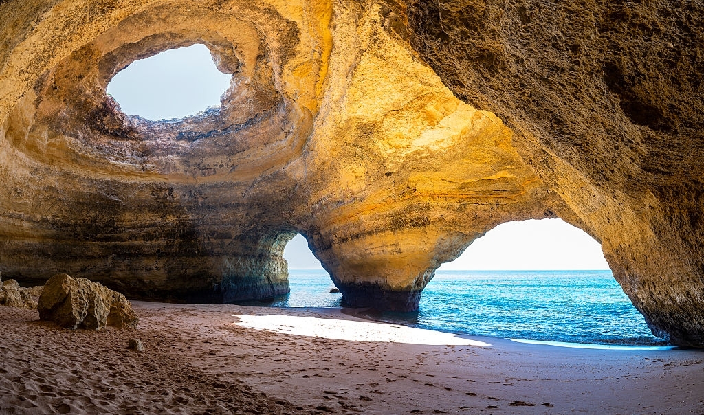 Sea cave in Algarve, Portugal