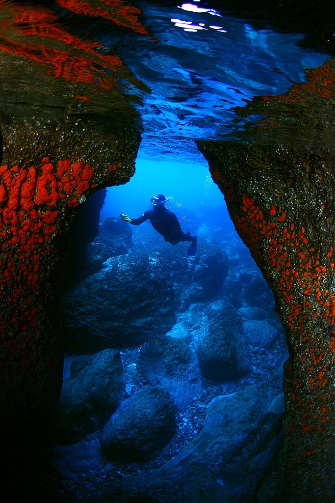 Exploring the seafloor in Nerja’s caves, Andalusia