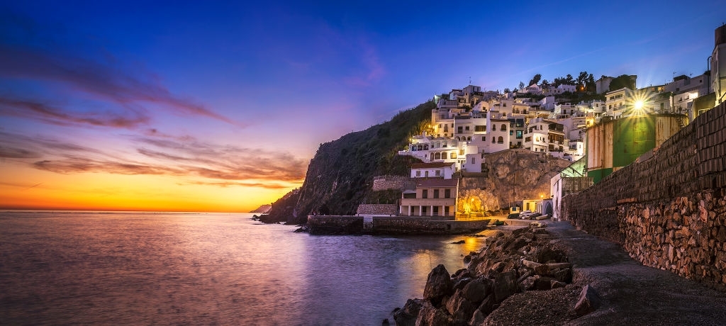 Salobreña at night, Andalusia
