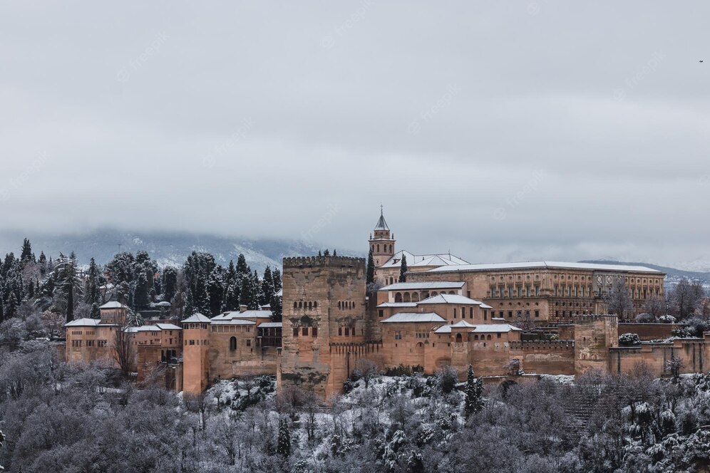 Alhambra after it snowed