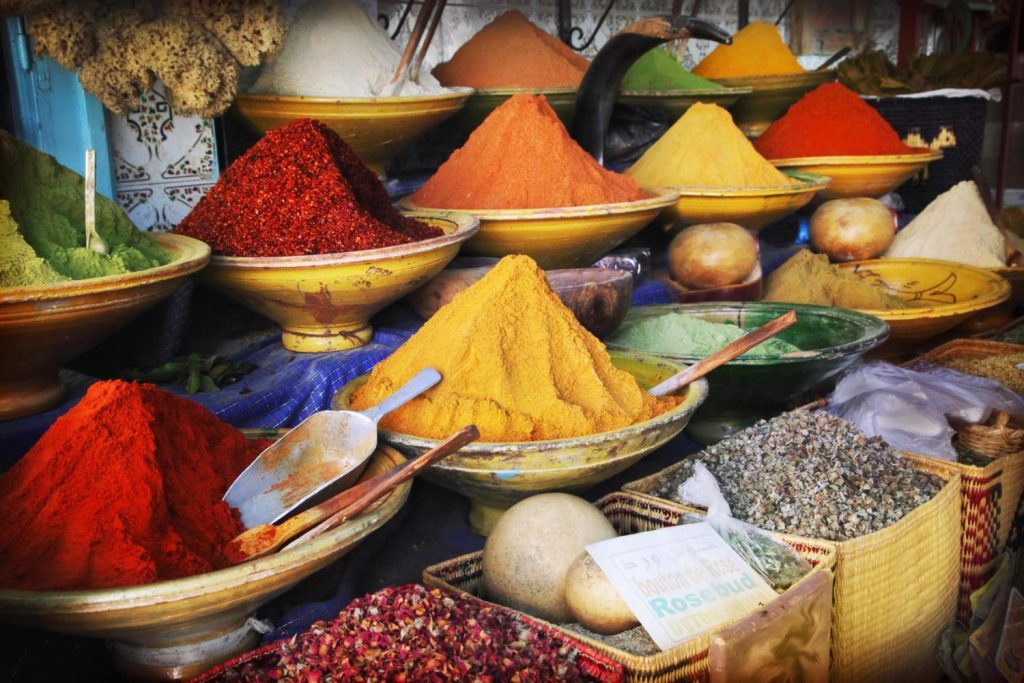 Spice Market in Chefchaouen, day trip from Spain to Morocco