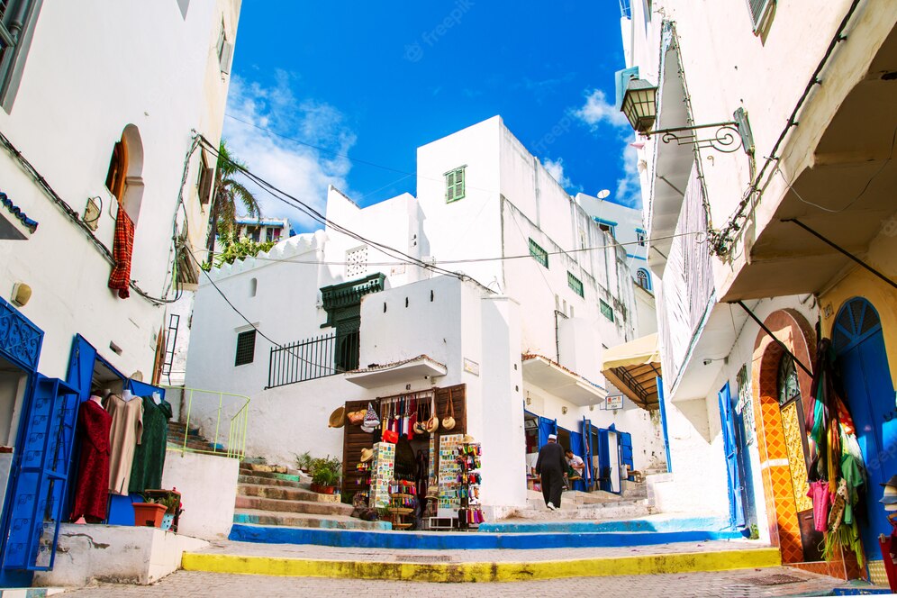 Discover the streets of Tangier in Morocco, on a trip from Spain